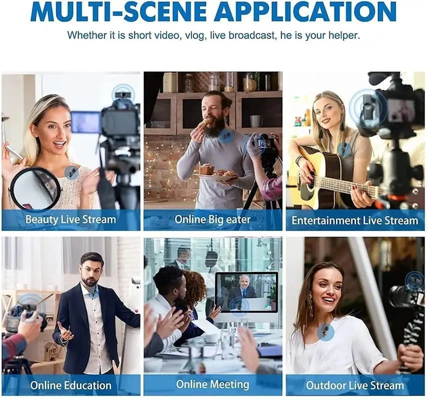 EL SMO K8 Wireless Clip Microphone India | Mini Portable Digital Mic with Receiver Type C Lightning Port for Vlogging YouTube Zoom Online Classes image 3