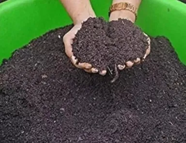 Organic Vermicompost Fertilizer 1kg | Pure Worm Castings for Home Gardening, Pots, Lawns | Varsha Creation thumbnail 0