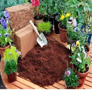Coco Peat 5kg Block | Organic Coconut Husk Fiber, Eco-Friendly Growing Medium, Compressed Coir Pith for Plants thumbnail 1