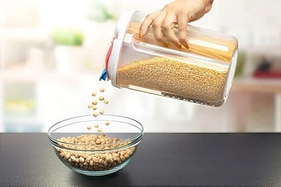 Airtight Food Container Set of 2 | Transparent Fiber Storage Container for Kitchen | Varsha Creation Shoppe Kitchen Storage Containers image 2