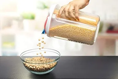  Airtight Food Container Set of 2 | Transparent Fiber Storage Container for Kitchen | Varsha Creation Shoppe Kitchen Storage Containers thumbnail 1