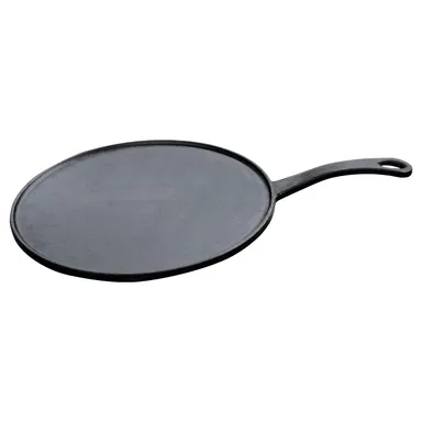  12-Inch Pre-Seasoned Cast Iron Tawa Non-Stick Flat Griddle Pan for Roti, Dosa, Pancakes | Heavy Duty Induction & Oven Safe Cookware thumbnail 0