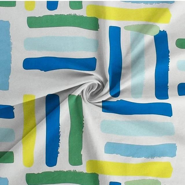 WIGGLY Premium White Cotton Geometric Elastic Fitted King Size Bedsheet 72 x 78 x 8 Inches with 2 Pillow Covers | Soft & Durable Bedding image 2
