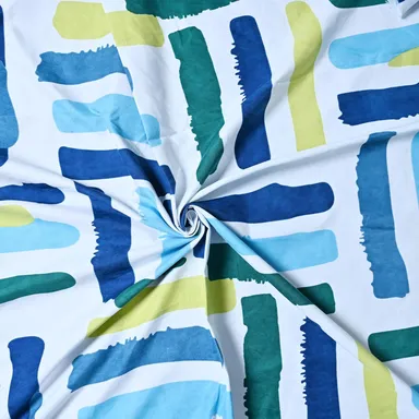 OPTICA WEAVES Microfiber Double Bedsheet | 144 TC Floral Printed Zig Zag Design with 2 Pillow Covers | Soft  Breathable & Wrinkle Free | Ideal for Double Bed  thumbnail 1