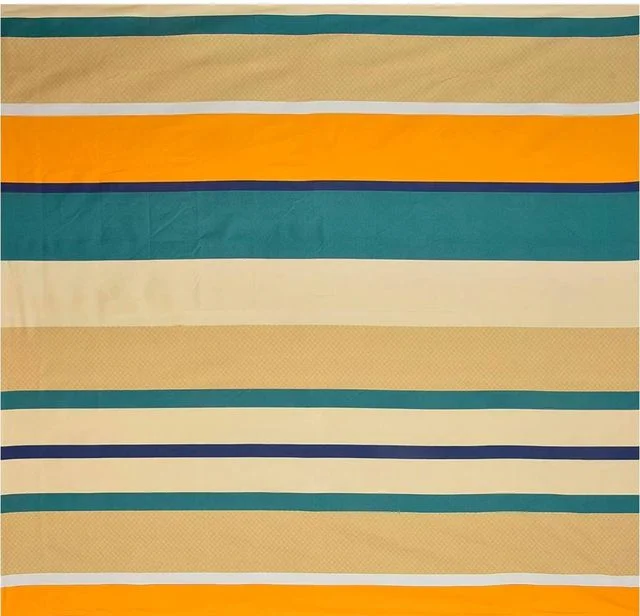 Queen Size Elastic Fitted Bedsheet with 2 Pillow Covers | Soft Glace Cotton | Yellow Line | RVANS CREATIONS image 2