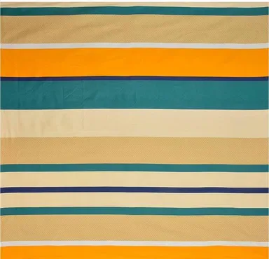 Queen Size Elastic Fitted Bedsheet with 2 Pillow Covers | Soft Glace Cotton | Yellow Line | RVANS CREATIONS thumbnail 1