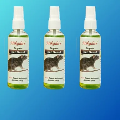 Rat Repellent Spray 100ML | Mikado | Natural Rat Guard for Car and Home |pack of 3 thumbnail 0