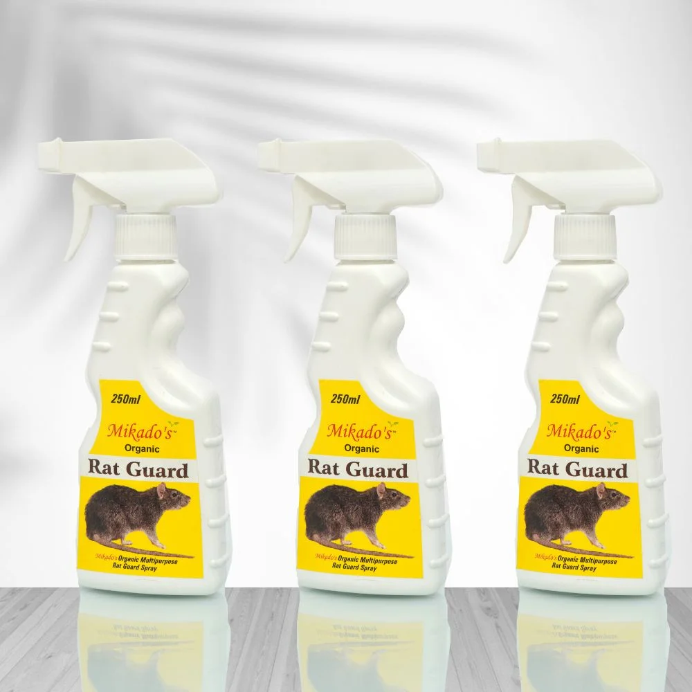 Mikado Rat Guard Spray 250ML Pack of 3 | Best Rat Repellent Spray for Wires and Appliances image 1