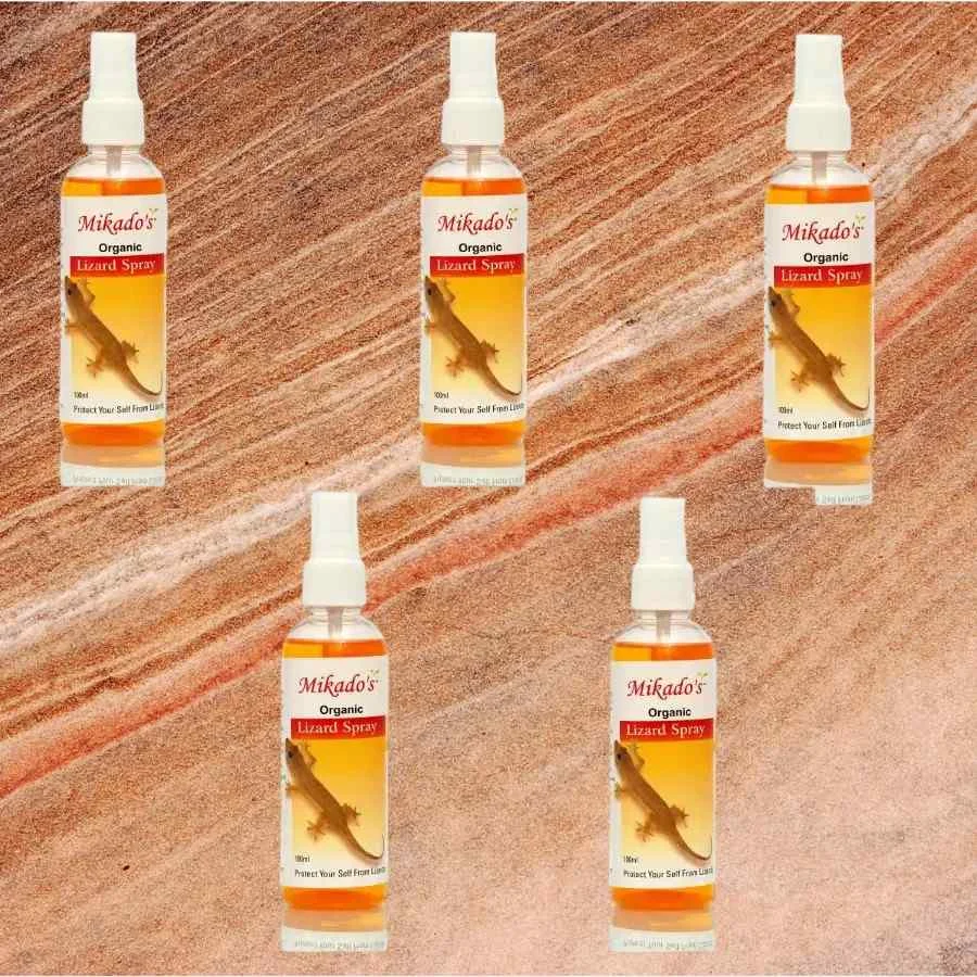 Herbal Lizard Repellent Spray for Home, Non-Toxic & Safe | Mikado's Pack of 5 image 1