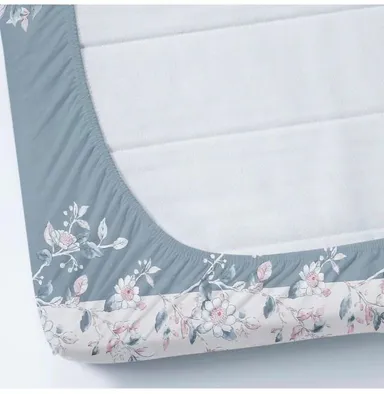 Microfiber King Printed Fitted Bedsheet | Elastic Bedsheet for King Bed thumbnail 1
