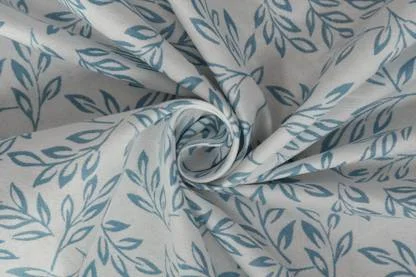 Cotton 360 Printed Elastic Fitted Bedsheet King Size Double Bed with 2 Pillow Covers 72 x 78 + 8 Inches White Blue 210 TC image 2