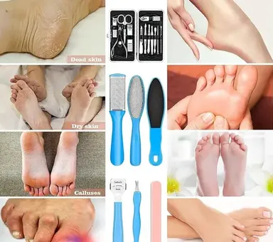 pedicure tools for feet | Stainless Steel Pedicure Kit pitchfork filer for nail repair thumbnail 0