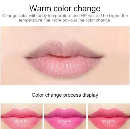 Aloe Vera Color Changing Waterproof Lipstick | Heart Shape Lip Gloss Tint | Long-Wearing Smudgeproof Lip Balm  image 2