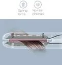 Mini Hair Straightener Pink Ceramic Portable Flat Iron for Travel with Fast Heating Compact Design for Daily Styling thumbnail 3