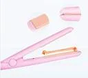 Mini Hair Straightener Pink Ceramic Portable Flat Iron for Travel with Fast Heating Compact Design for Daily Styling image 3