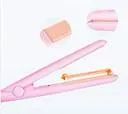 Mini Hair Straightener Pink Ceramic Portable Flat Iron for Travel with Fast Heating Compact Design for Daily Styling thumbnail 2