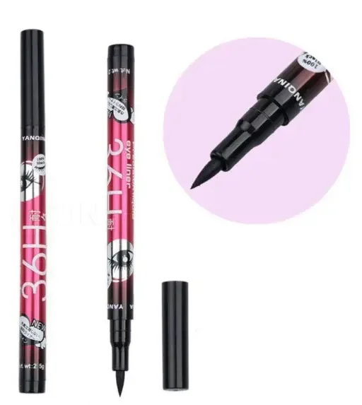 Women’s Waterproof Eyeliner Pencil India | Tya 6155 Multicolour Makeup Kit with 7 Pink Brushes Beauty Blender Set Pack of 10 by Tya image 3