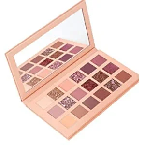 12‑Colour Nude Eyeshadow Palette with Pink Brush Set Neutral Matte Shimmer Pressed Powder Compact for Daily Evening Makeup Looks India Beauty Kit image 3