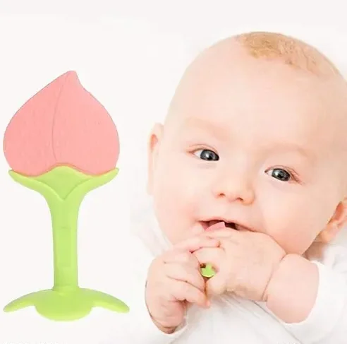 QTYPIY Baby Safe Silicone Squeeze Fresh Food Feeder Bottle | Silicone Teether & Food Dispensing Spoon for Babies (Set of 3) image 4