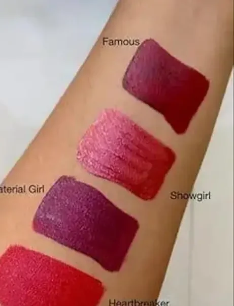 Red Edition Matte Liquid Lipstick Combo 4pc + 36h Waterproof Eyeliner Pack | Long Lasting Lip & Eye Set image 3