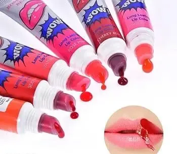 Tattoo Color Long Lasting Waterproof Lipstick Tint| Peel Off Mask Multicolor 6Pcs Set thumbnail 0