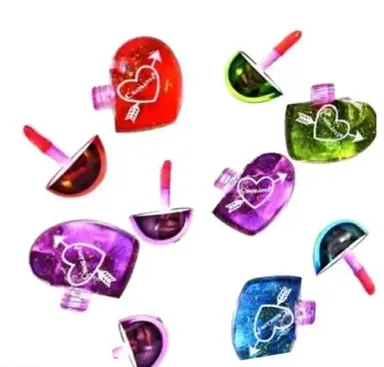 Lip Gloss Tint for Dry and Chapped Lips Pack of 2 | Waterproof Metallic Finish | Cute Heart-Shaped Packaging thumbnail 1