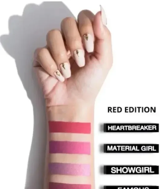 Liquid Matte Mini Lipsticks Set | Red Edition | Waterproof & Long-Lasting Combo Pack | Red, Deep Red, Wine & Pink Shades for Women & Girls image 2