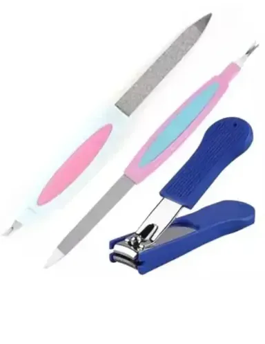 Nail Cutter with Nail Filer for Men and Women | Durable Metal Nail Grooming Kit by  thumbnail 1