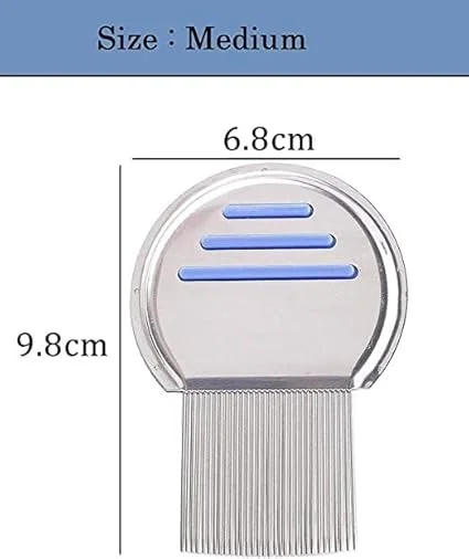 Lice Remover Comb for Women and Kids | Stainless Steel Lice Terminator Comb for Fine Egg Nit Lice Removal | Hair Scalp Louse and Eggs Remover |(Pack of 1) image 4