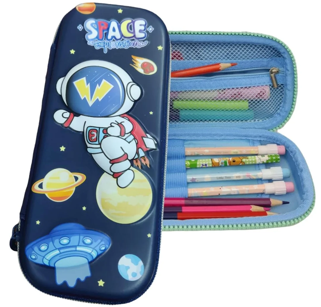 VELLORA 3D Space Themed Pencil Box for Kids India | Fun Organizer for Boys and Girls School Supplies image 1