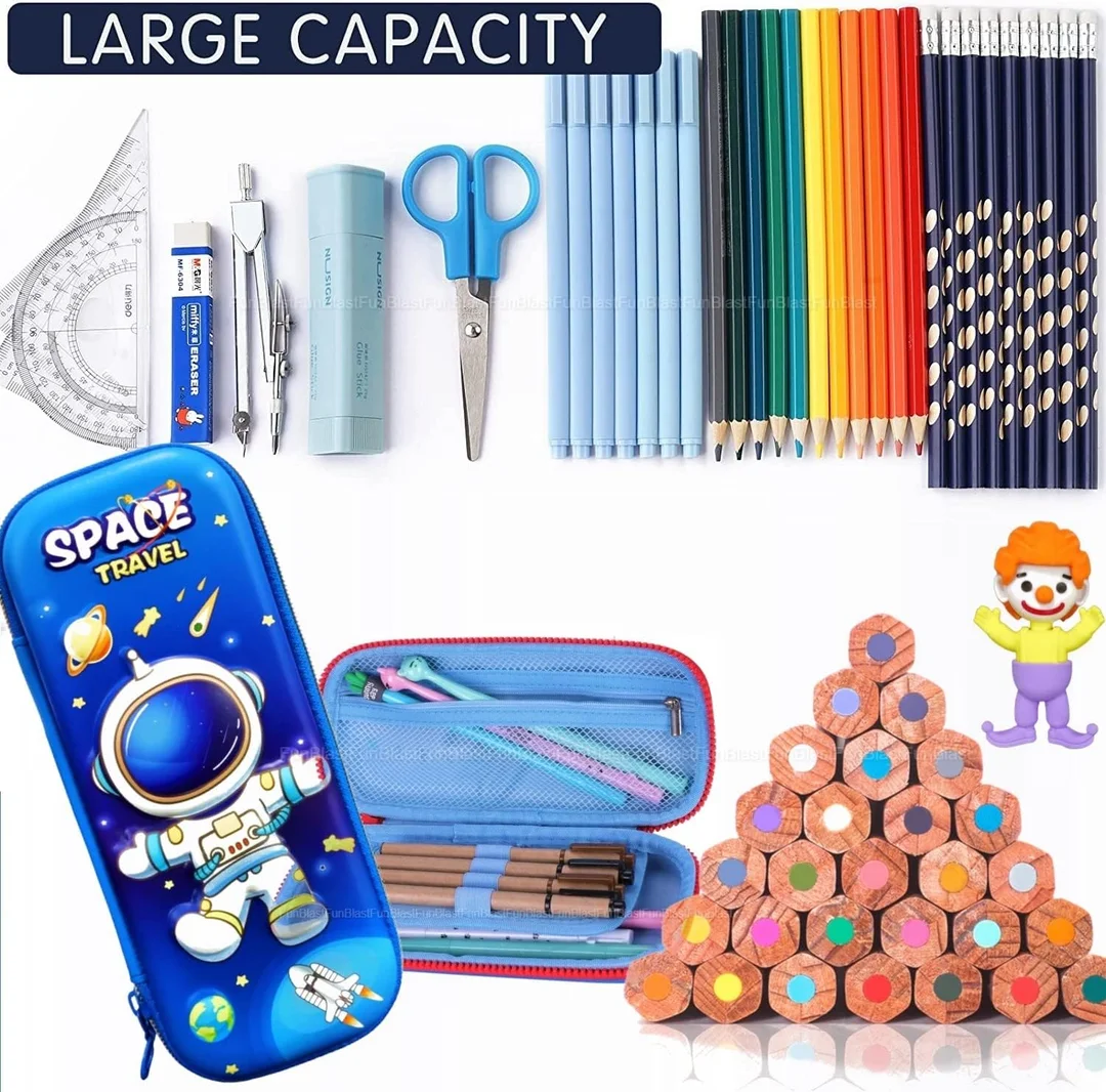 VELLORA 3D Space Themed Pencil Box for Kids India | Fun Organizer for Boys and Girls School Supplies image 3