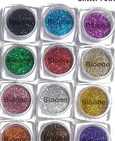 Acrylic 3D Nail Art Glitter Powder Charms |  Multicolor Nail Kit thumbnail 0