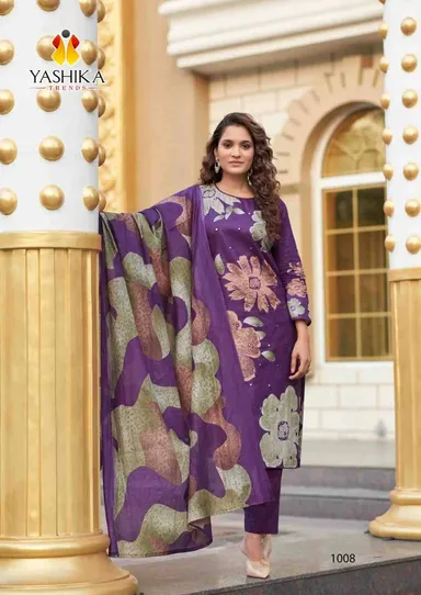 Cotton Printed Women Suit | Handwork Cotton Salwar Suit | Unstitched Cotton Dress Set  thumbnail 0