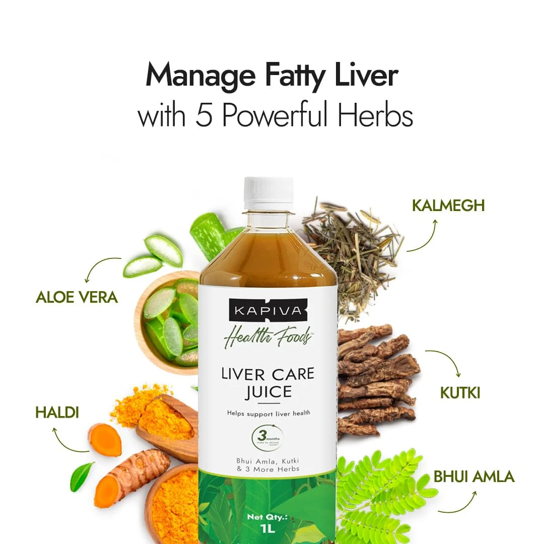 Kapiva Liver Care Juice | Ayurvedic Liver Detox Supplement with Aloe Vera| Bhui Amla| Kalmegh  Kutki & Turmeric | 1L for Liver Health Support image 2
