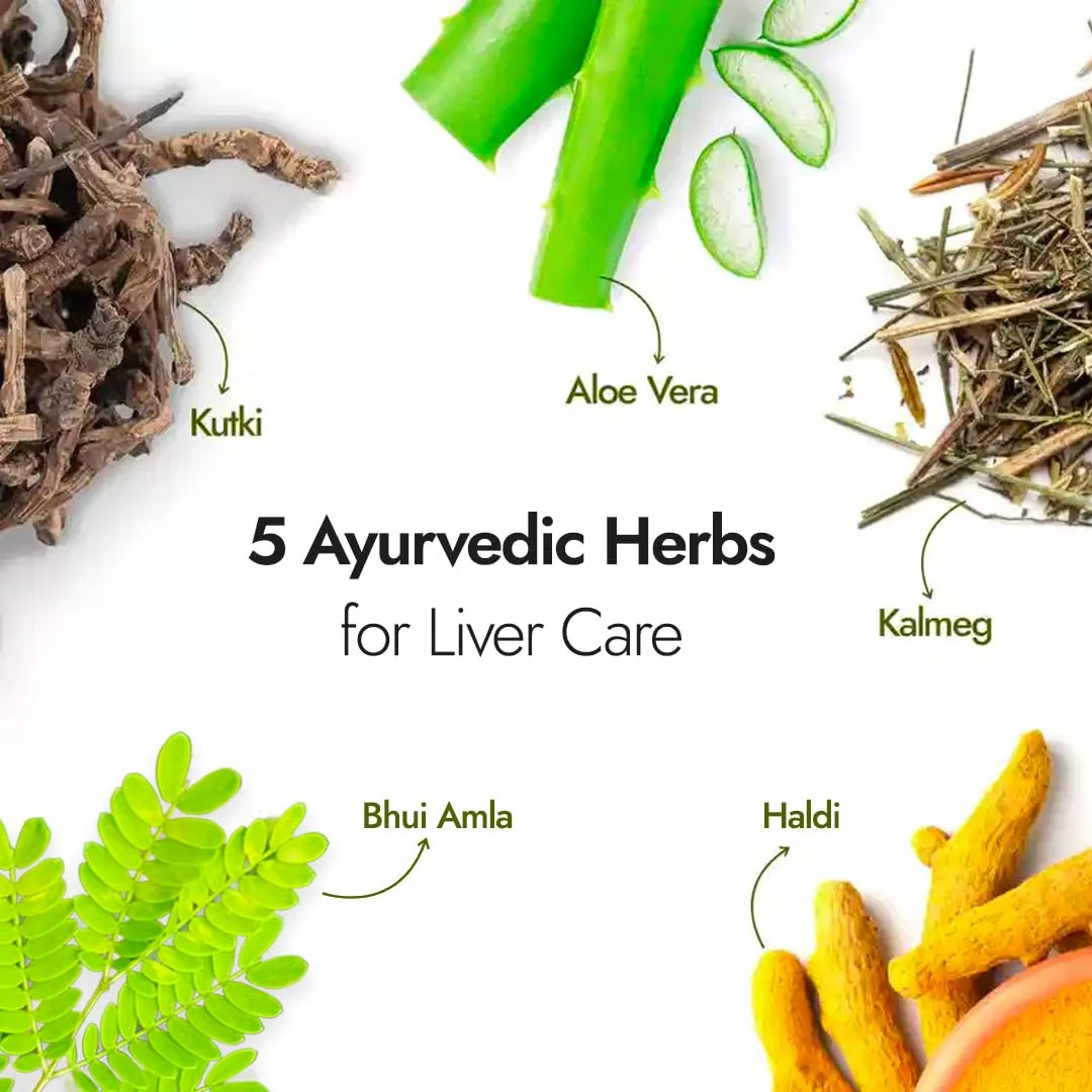 Kapiva Liver Care Juice | Ayurvedic Liver Detox Supplement with Aloe Vera| Bhui Amla| Kalmegh  Kutki & Turmeric | 1L for Liver Health Support image 4