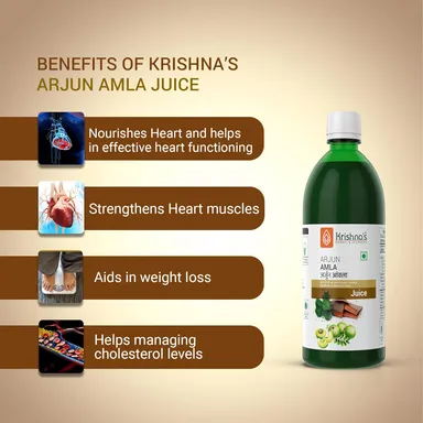 Arjun Amla Juice |500 ml Heart Health Booster | Natural Herbal Blend | Best Amla Juice for Strong Heart | Organic & Pure thumbnail 2