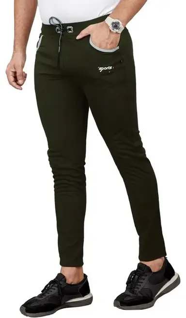 Eetma Men's Lycra Joggers Pack of 2 | Slim Fit Black & Grey | Gym, Yoga & Casual Wear thumbnail 1