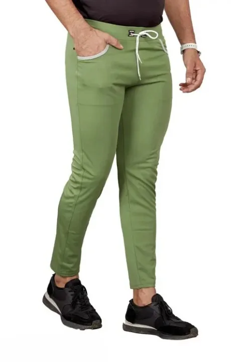 Men Lycra Jogger Pants Pack of 2, Soft Stretch Gym Joggers image 2