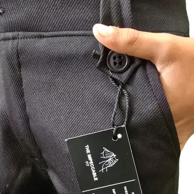 Impeccable Fit Kids Trouser Pants Pack of 3 | Cotton Blend Comfortable & Stylish Kids Trousers | Unisex Lower Pants Black, Grey, Wine | Ages 5-15 thumbnail 1