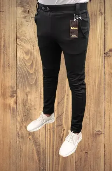 Eetma Track Pant Trouser for Men | Lycra Blend Casual Wear Lower | Black Twill Fabric | Gym & Office Use | Pack of 1 thumbnail 1