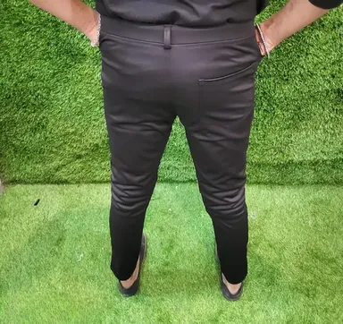 Eetma Track Pant Trouser for Men | Lycra Blend Casual Wear Lower | Black Twill Fabric | Gym & Office Use | Pack of 1 thumbnail 2