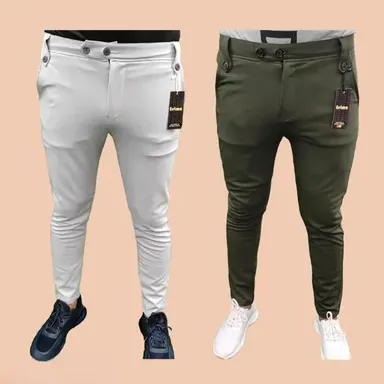 Lycra Blend Trousers Men, Soft Stretch Casual & Office Wear Pants for Boys & Men thumbnail 0