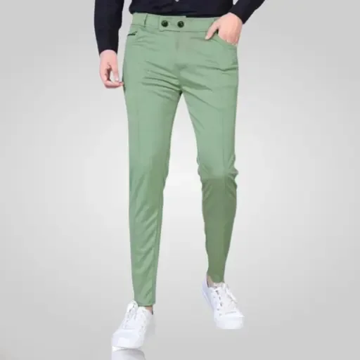 Men Lycra Jogger Pants Pack of 2, Soft Stretch Gym Joggers image 2