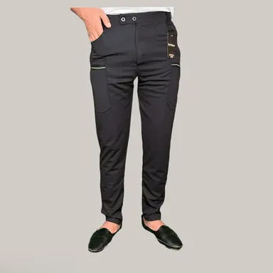  Men’s Lycra Trousers Pack of 2 | Soft Blend Casual & Regular Wear | Comfortable, Durable | Perfect for Summer | India thumbnail 1