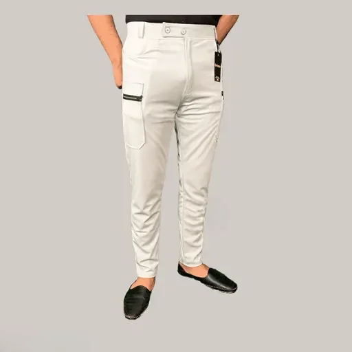 Men’s Lycra Trousers Pack of 2 | Soft Blend Casual & Regular Wear | Comfortable, Durable | Perfect for Summer | India image 3