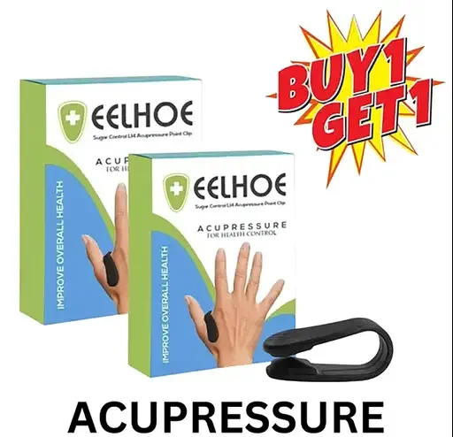 EELHOE | Acupressure Clip for Sugar Control, Headache & Migraine Relief | 2 Pack LI4 Blood Sugar Regulation Clip | Portable Diabetic Stress‑Relief Tool image 1