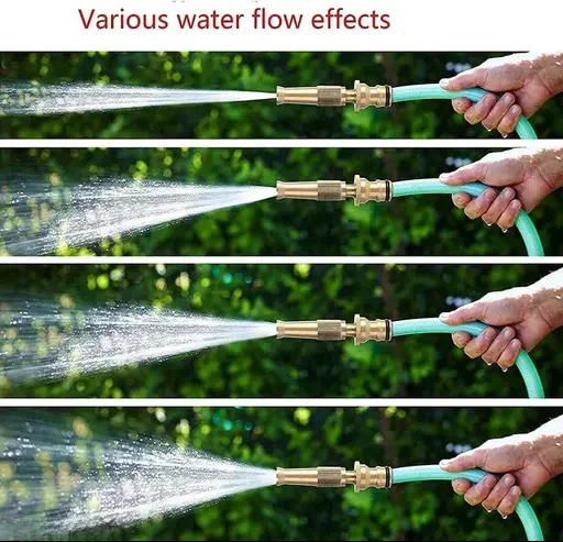 Kelby Premium Brass 1/2 Hose Spray Nozzle | Adjustable Leak Proof Water Spray Gun | Heavy Duty Brass Construction for Gardening Car Washing & Pet Bathing | Eco-Friendly Watering Tool image 4