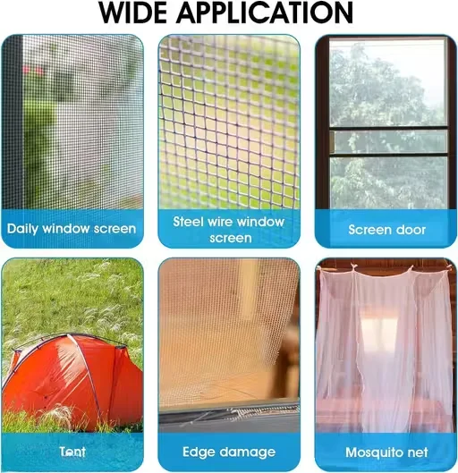 KARTLIE Mosquito Net Repair Tape | Strong Adhesive, Waterproof Fiberglass Screen Patch for Window Door Holes | Anti-Insect Mesh Tape Roll, 1 Pc image 4