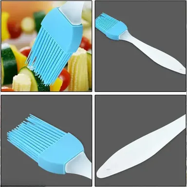 silicone spatula and pastry brush set multicolor | food‑grade heatproof BPA‑free | dishwasher safe | baking cooking BBQ thumbnail 2
