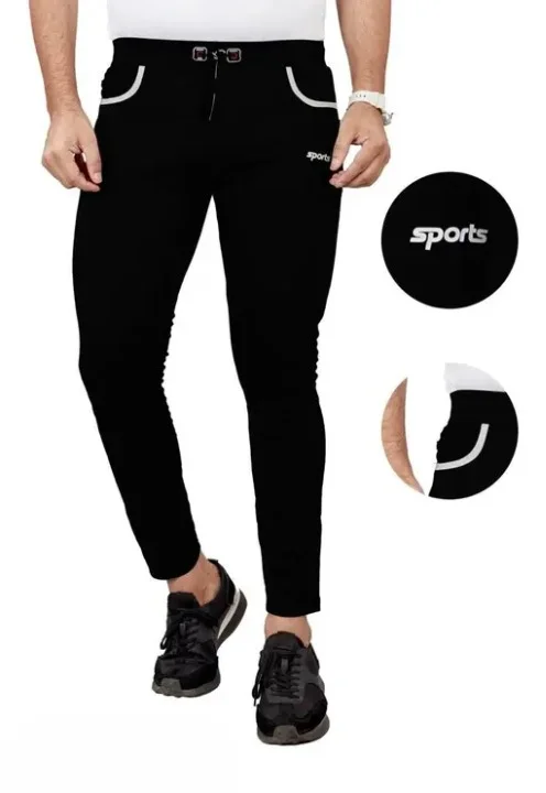 Eetma Lycra Jogger Pants for Men, Boys | Soft Fit Lower | Gym, Yoga, Running, Casual Wear, Pack of 2 | Black & Light Green image 3
